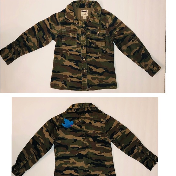 EUC Peek Girls Alabama camo jacket. Has embroidered bird on left back shoulder - Picture 4 of 13